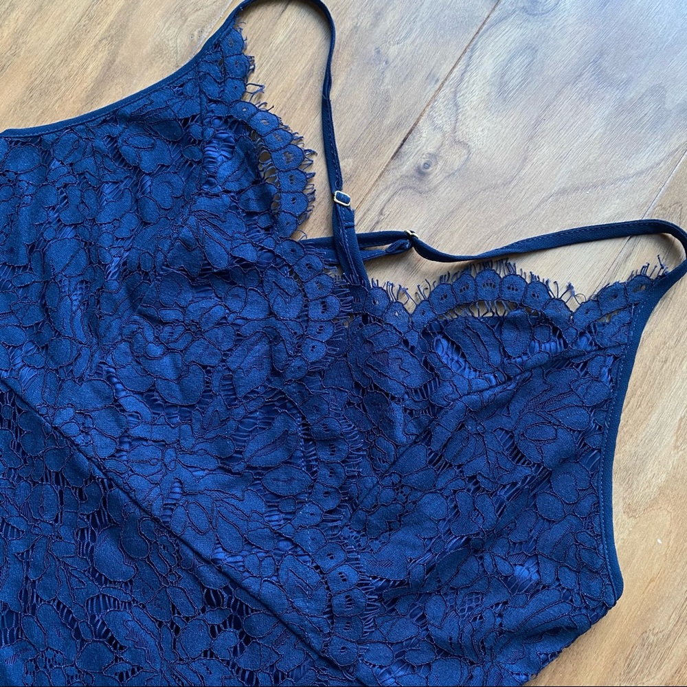*SOLD*Lulu's Flirting with Desire Navy Blue Lace - Picture 10 of 15